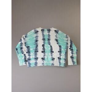 Lisa Todd Tie Die Long Sleeved Shirt Size Large Cropped Textured Lightweight